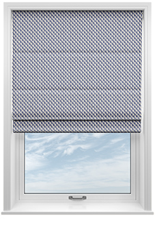 Jaipur, Cobalt - Twist&Fit Roman Blind